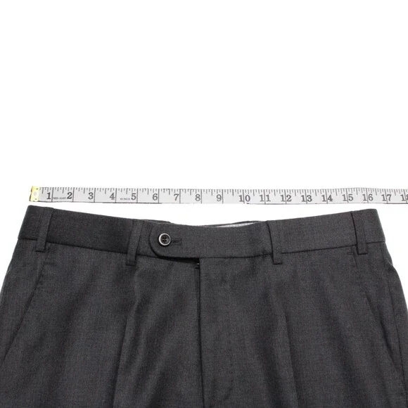 Hiltl NWT DiBiella Dress Pants Size 32 US Contemporary Fit in Gray 100% Wool